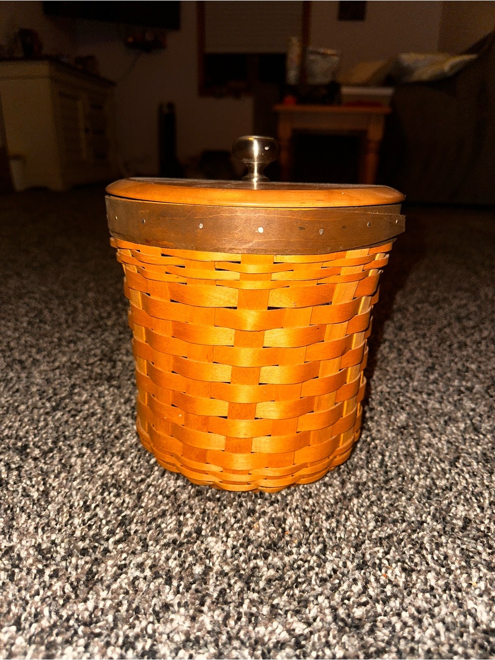 Longaberger Larger Canister Basket with Lid